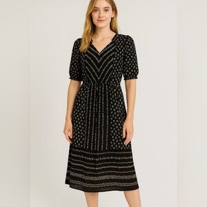 Cece Peasant Midi Dress Size S Bloomcore